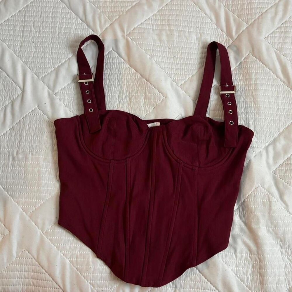 Unbranded Women's Burgundy and Red Corset